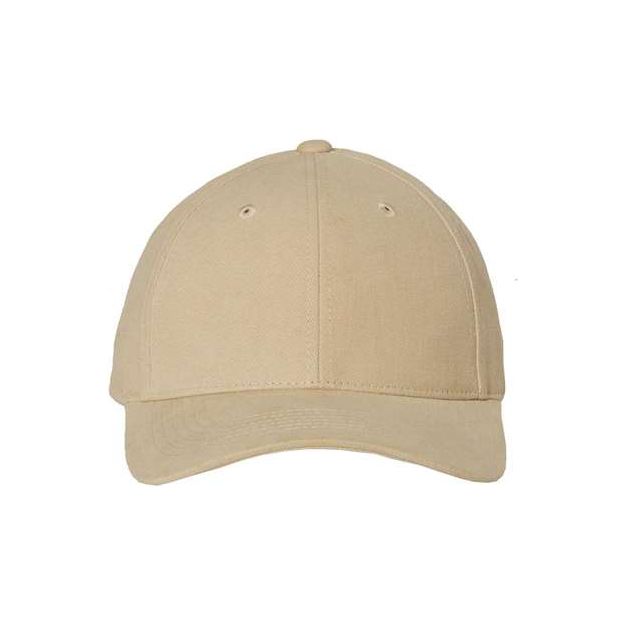 Valucap Heavy Brushed Twill Structured Cap - Valucap 9910 Black Adjustable Hats