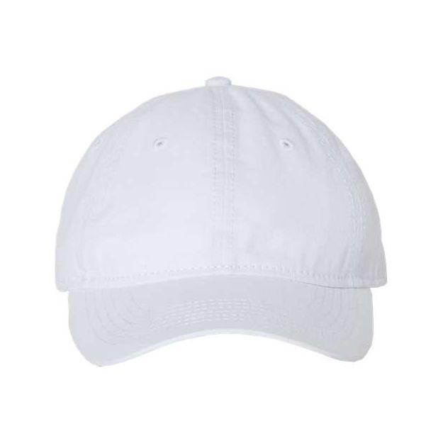 Valucap Unstructured Cap - Valucap AH35 White Adjustable Hats