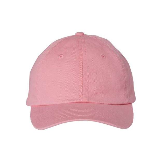 Valucap Youth Small Fit Bio - Washed Dad Hat - Valucap VC300Y Pink Adjustable Hats