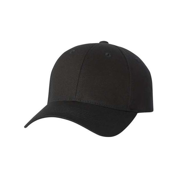 Valucap Youth Small Fit Cotton Twill Cap - Valucap 2260Y Black Adjustable Hats