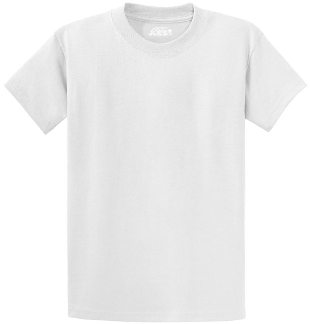 Joe's USA Mens Heavyweight Wholesale 6.1-ounce, 100% Cotton T-Shirt - White - JUSA T-Shirts Joe's USA