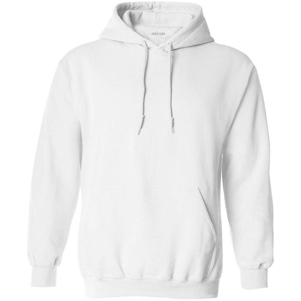 Wholesale Adult Hooded Sweatshirt - White Sweatshirts/Fleece Joe's USA White Small