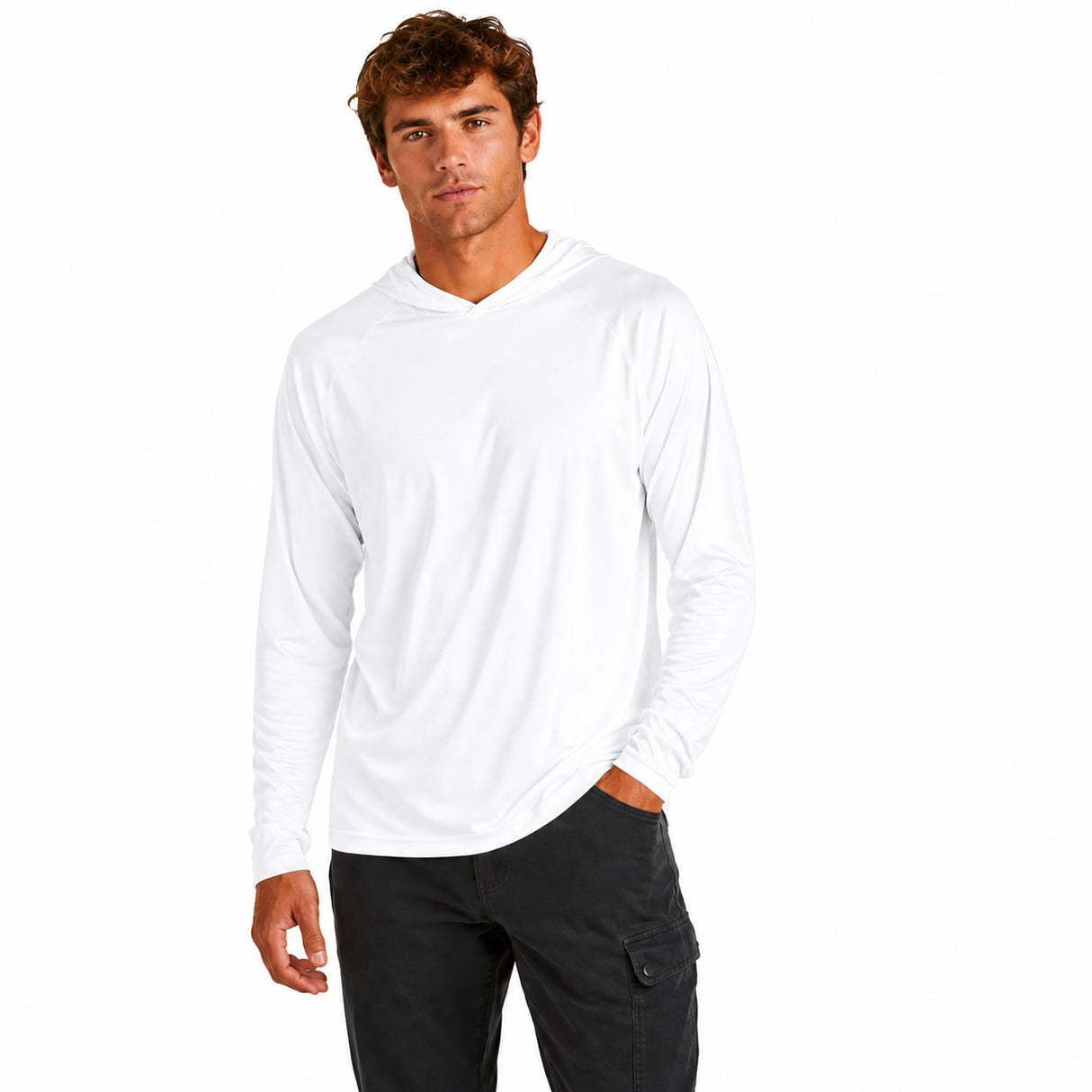 Joe's USA Construction & Landscape Lightweight Performance Hooded Tee