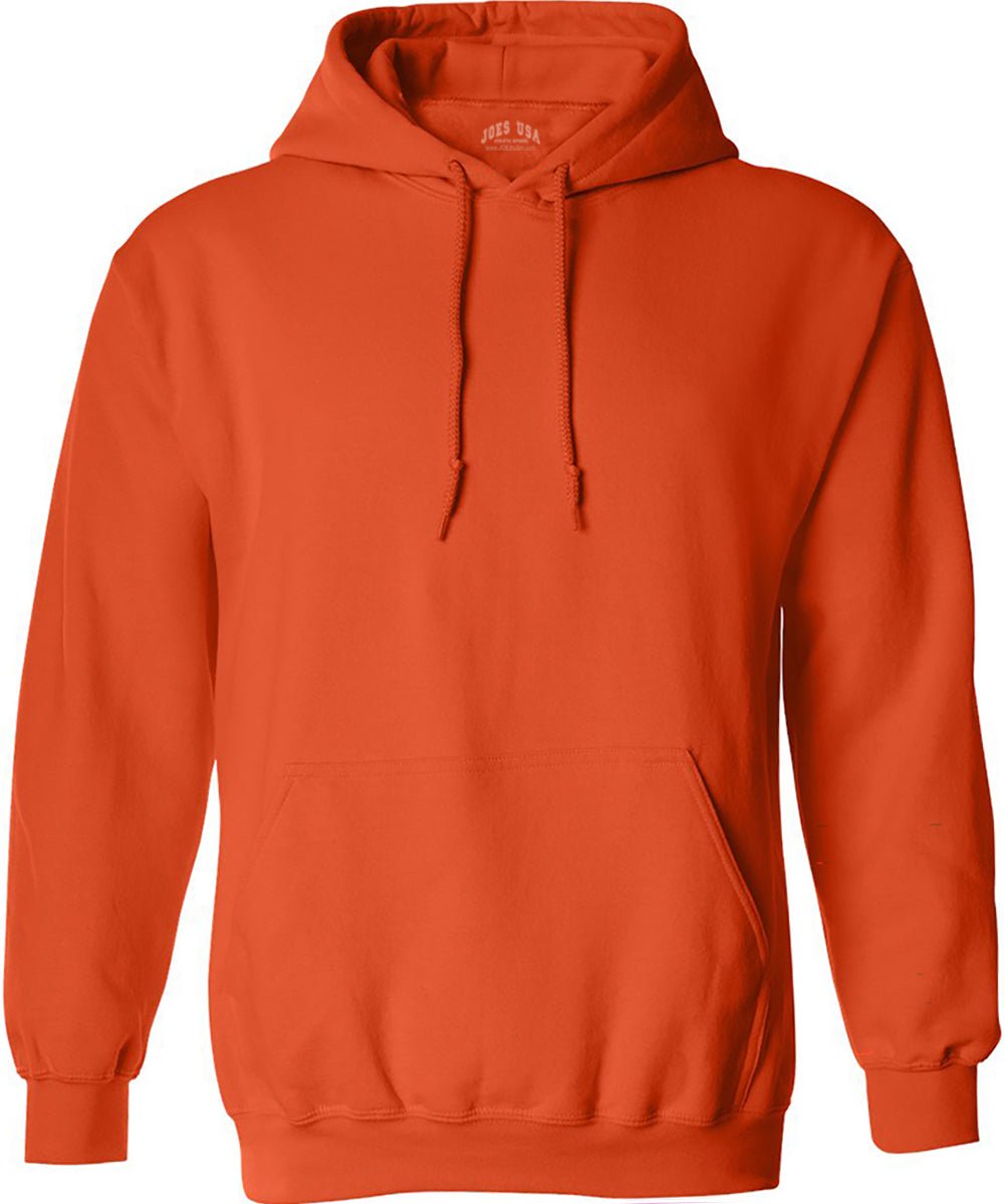 Wholesale Adult Hooded Sweatshirt Orange Small Sweatshirts