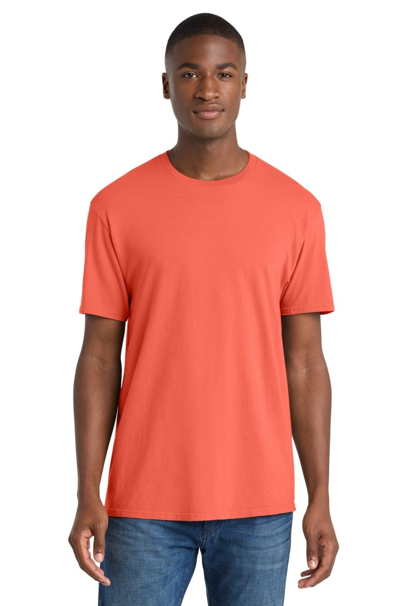 Wholesale Garment - Dyed Tee Neon Coral S Short Sleeve T-Shirts