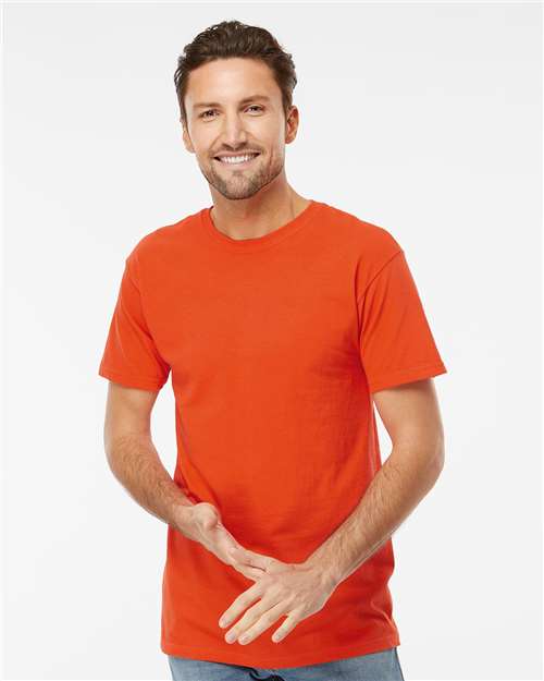 Wholesale Men's 5oz Soft Touch Cotton T-Shirt Burnt Orange S Short Sleeve T-Shirts