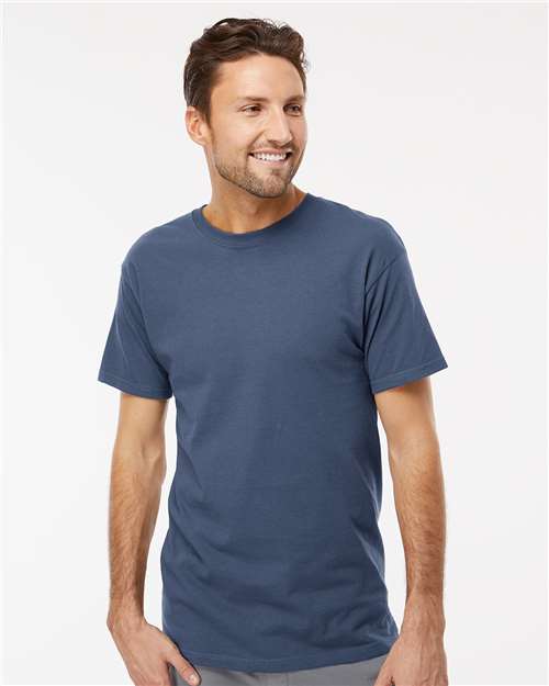 Wholesale Men's 5oz Soft Touch Cotton T-Shirt Indigo Blue S Short Sleeve T-Shirts
