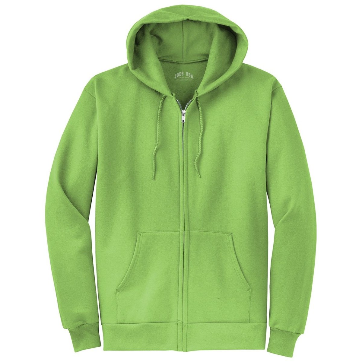 Wholesale Mens Heavy Blend Full - Zip Hooded Sweatshirt Lime S Zip Hoodies