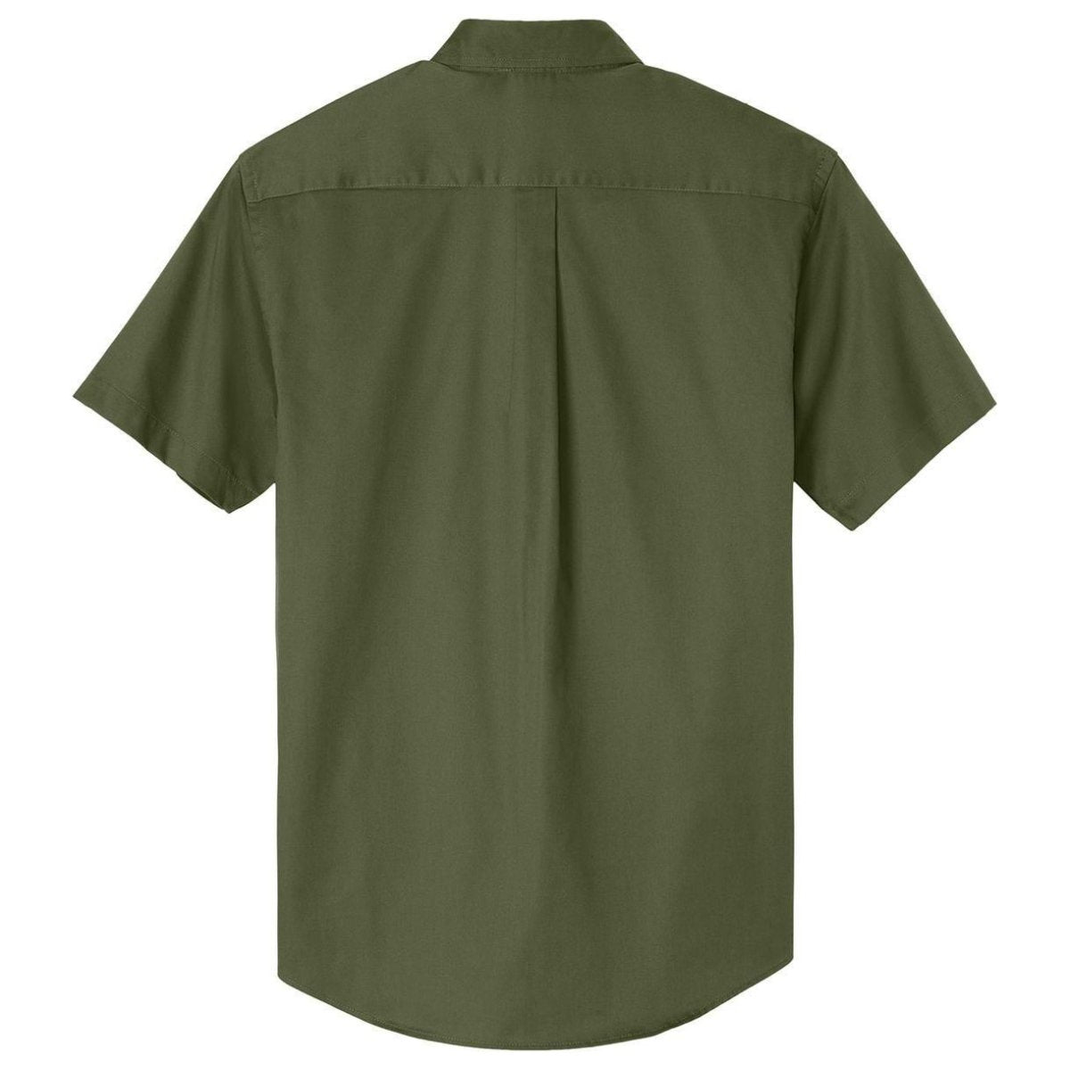 Wholesale Men’s Short - Sleeve Easy - Care Button - Up Shirt | Professional Uniform Shirt for Offices, Restaurants & Schools Clover Green Small Woven Shirts