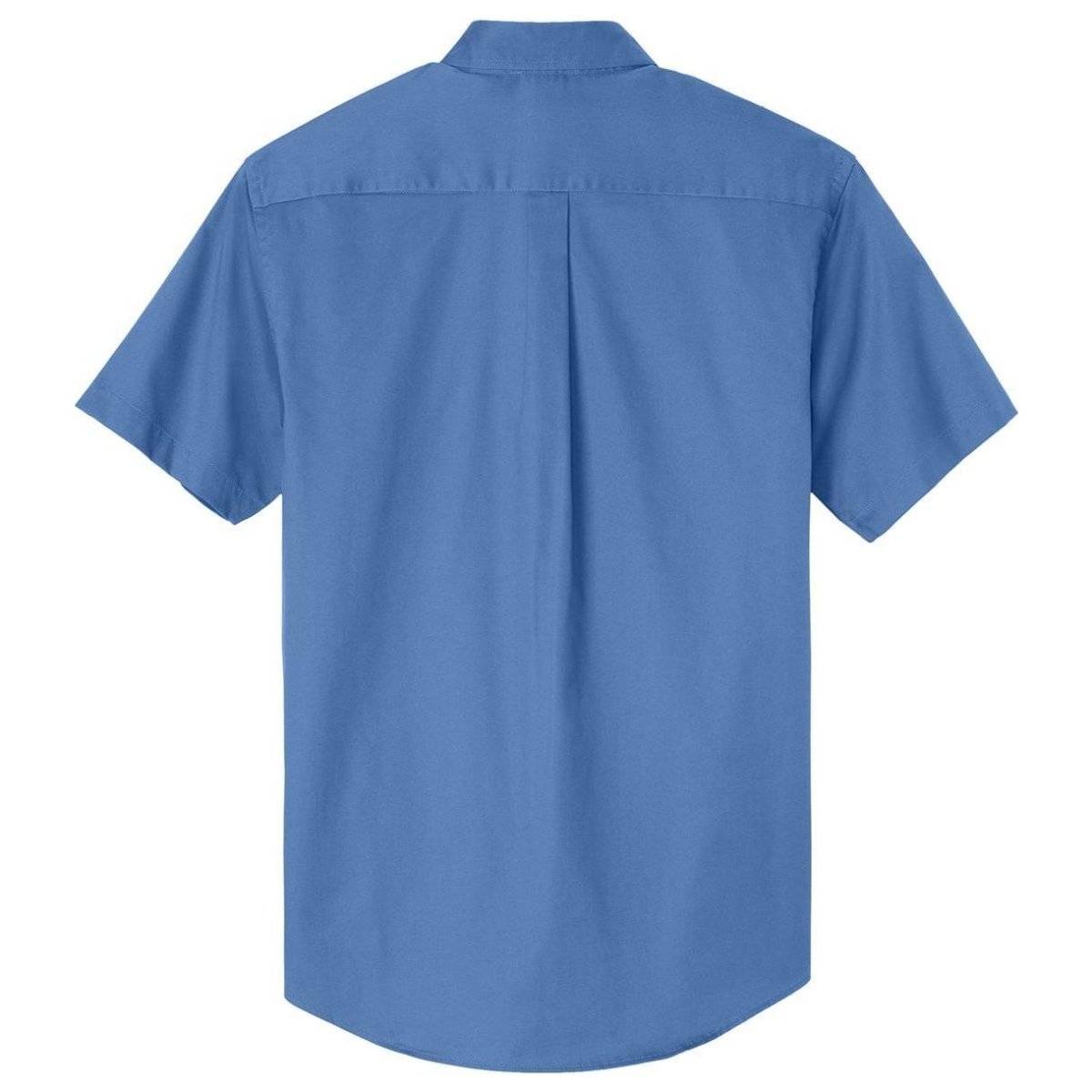 Wholesale Men’s Short - Sleeve Easy - Care Button - Up Shirt | Professional Uniform Shirt for Offices, Restaurants & Schools Ultramarine Blue Small Woven Shirts