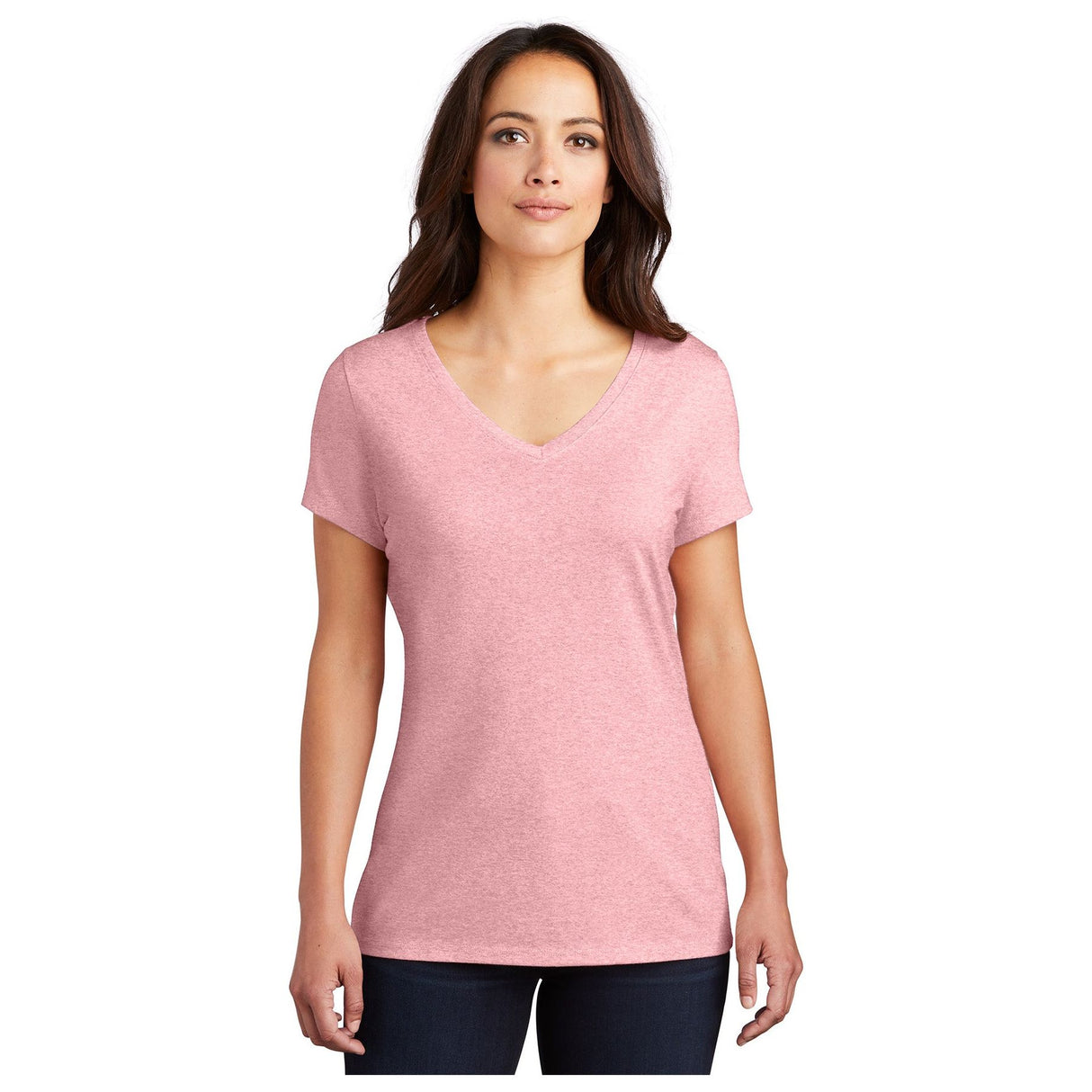 District® Women’s Perfect Tri® V-Neck Tee DM1350L - Wisteria Heather Women's District Wisteria Heather X-Small
