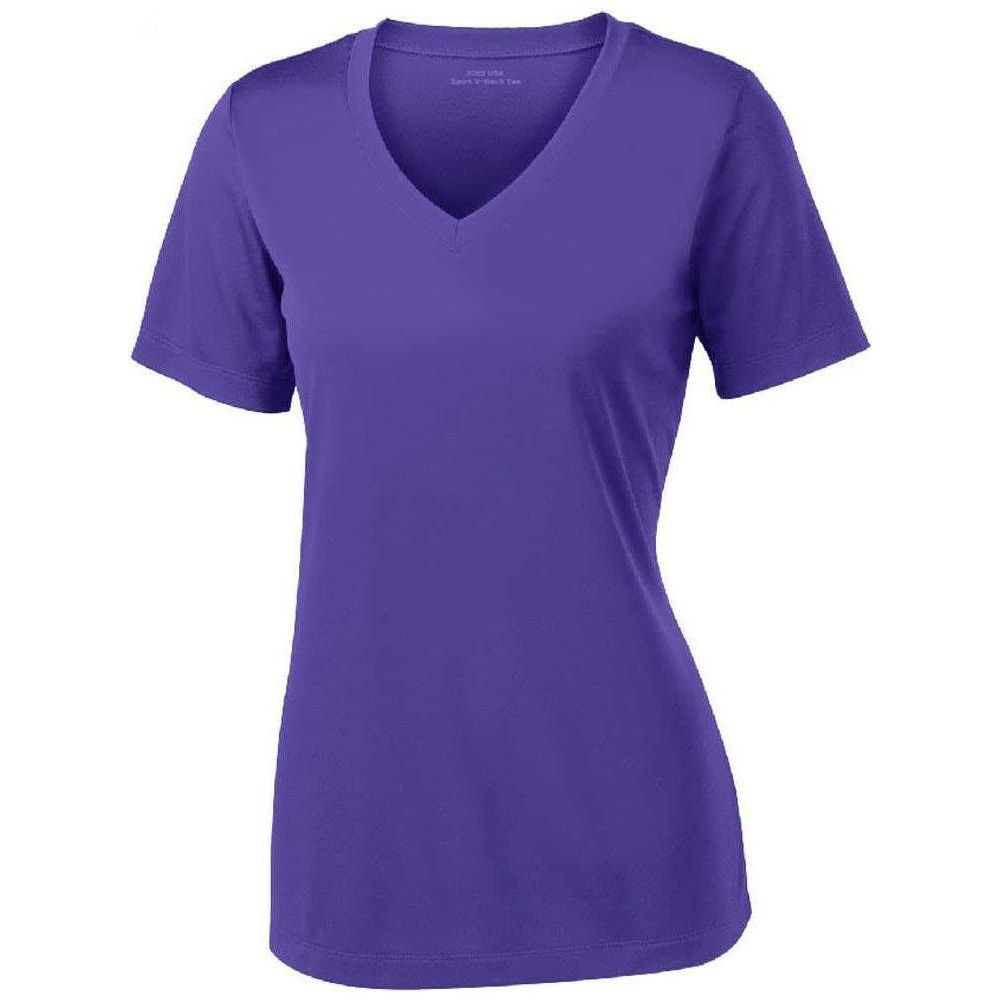 Women's Athletic All Sport V - Neck Tee Shirt in 15 Colors - Sizes XS - 4XL Black X - Small Short Sleeve T-Shirts