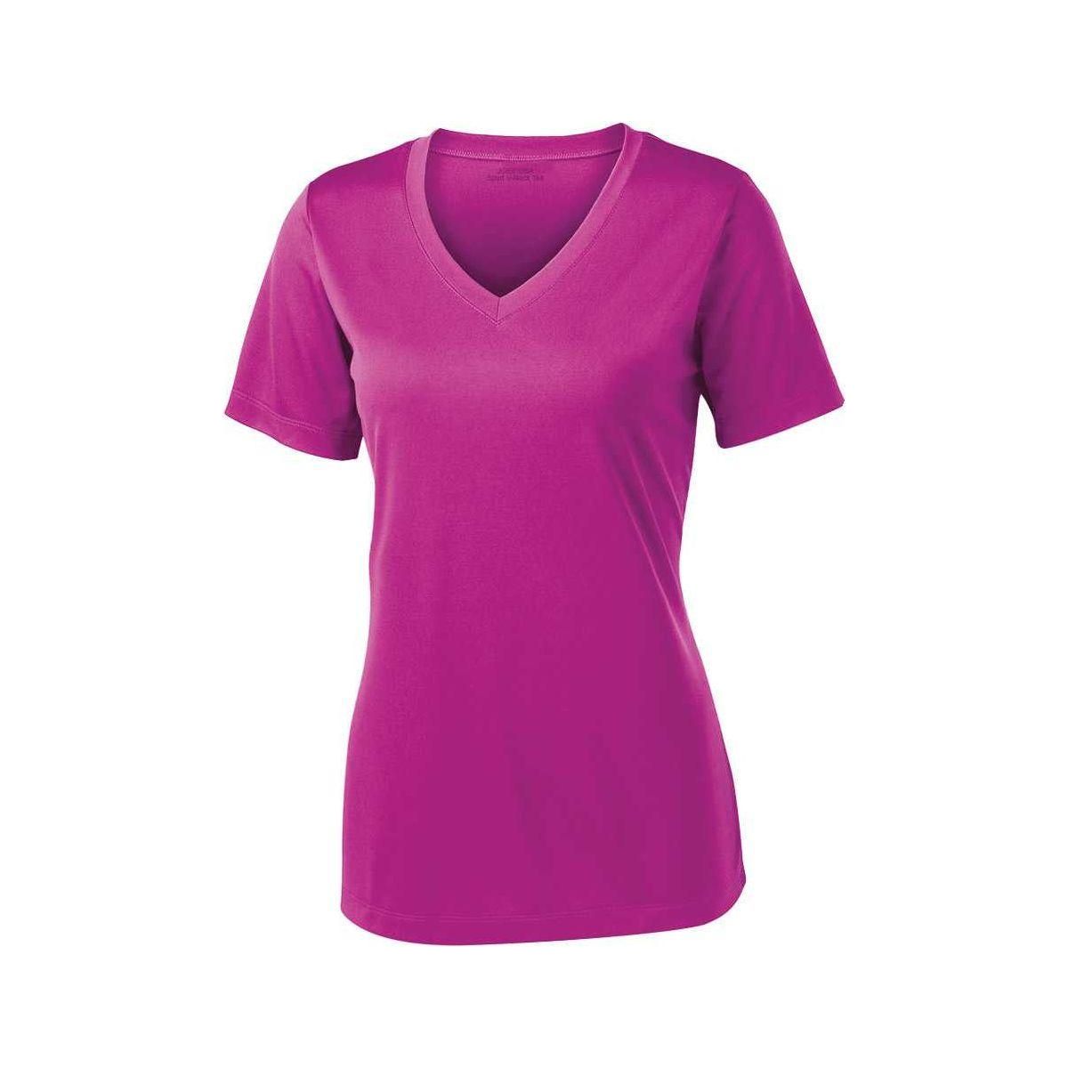 Women's Athletic All Sport V - Neck Tee Shirt in 15 Colors - Sizes XS - 4XL Black X - Small Short Sleeve T-Shirts