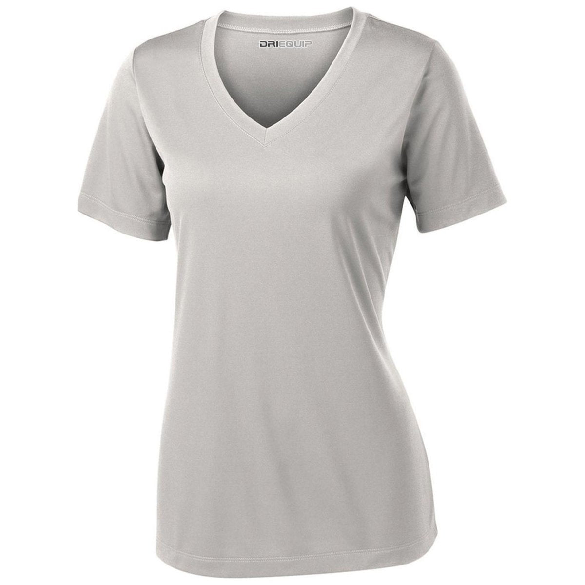 Women's Athletic All Sport V - Neck Tee Shirt in 15 Colors - Sizes XS - 4XL Silver X - Small Short Sleeve T-Shirts
