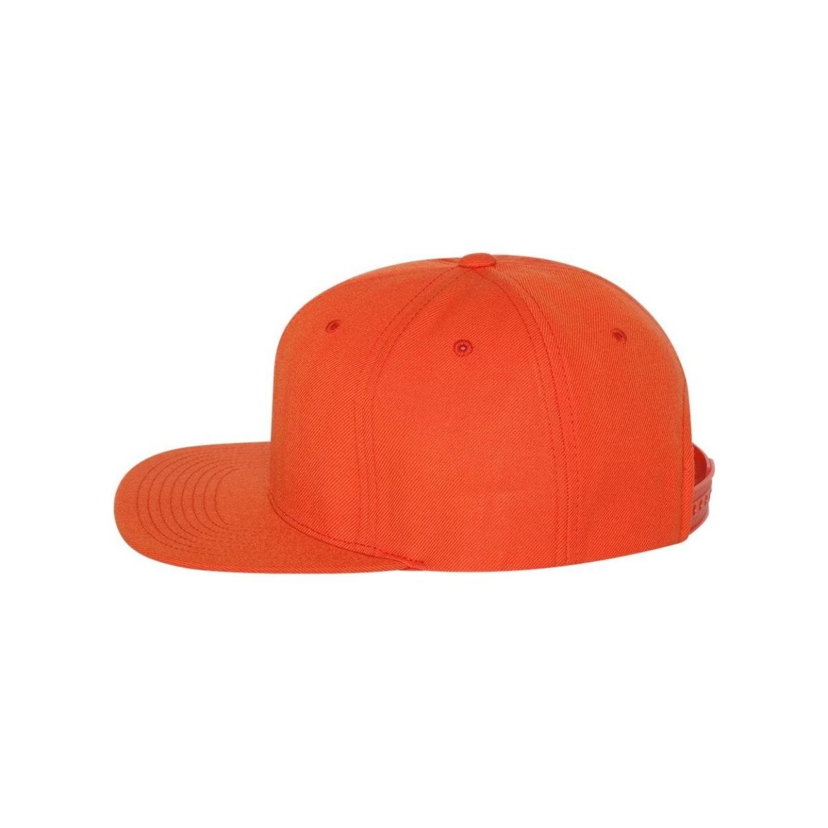 Wool Blend Flat Bill Snapback Cap Orange Hats