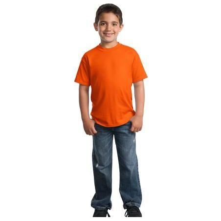 Youth 50/50 Cotton/Poly T-Shirt Orange Youth Small Short Sleeve T-Shirts