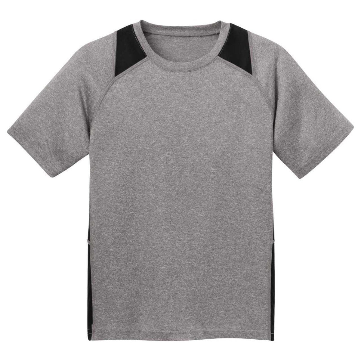 Youth All Sport 2 - Color Heather Athletic T-Shirts in 10 Colors. Sizes S - XL Vintage Heather/Black Youth X - Small Short Sleeve T-Shirts
