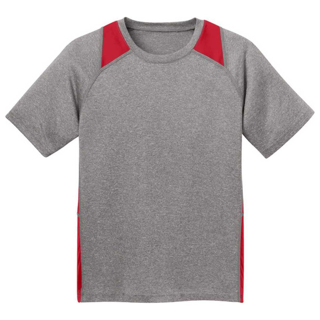 Youth All Sport 2 - Color Heather Athletic T-Shirts in 10 Colors. Sizes S - XL Vintage Heather/Black Youth X - Small Short Sleeve T-Shirts