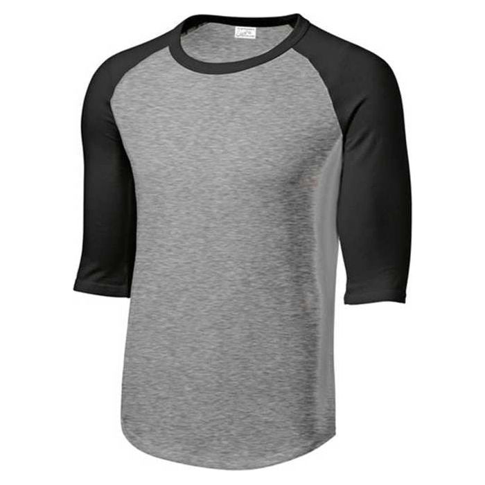 Youth Colorblock Raglan Jersey Heather Grey/Black Youth X - Small