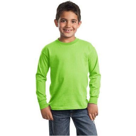 Youth Long Sleeve 100% Cotton T-Shirts X - Small (2 - 4) Lime Short Sleeve T-Shirts