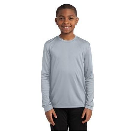 Youth Long Sleeve Competitor™ Tee Silver Youth X - Large Short Sleeve T-Shirts