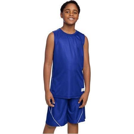 Youth PosiCharge Mesh Reversible Sleeveless Tee Youth Small True Royal Tank Top