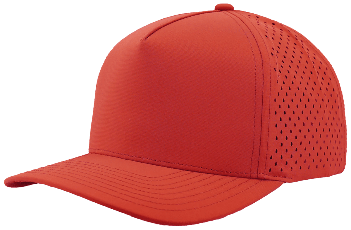 Zapped Headwear BLACKHAWK 5 - Panel Snapback Hat | Wholesale Performance Caps Cardinal Adjustable Hats