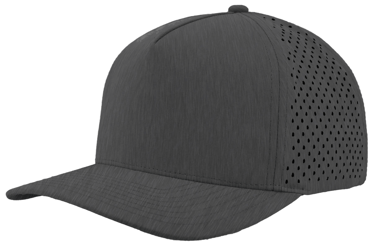Zapped Headwear BLACKHAWK 5 - Panel Snapback Hat | Wholesale Performance Caps Graphite Adjustable Hats