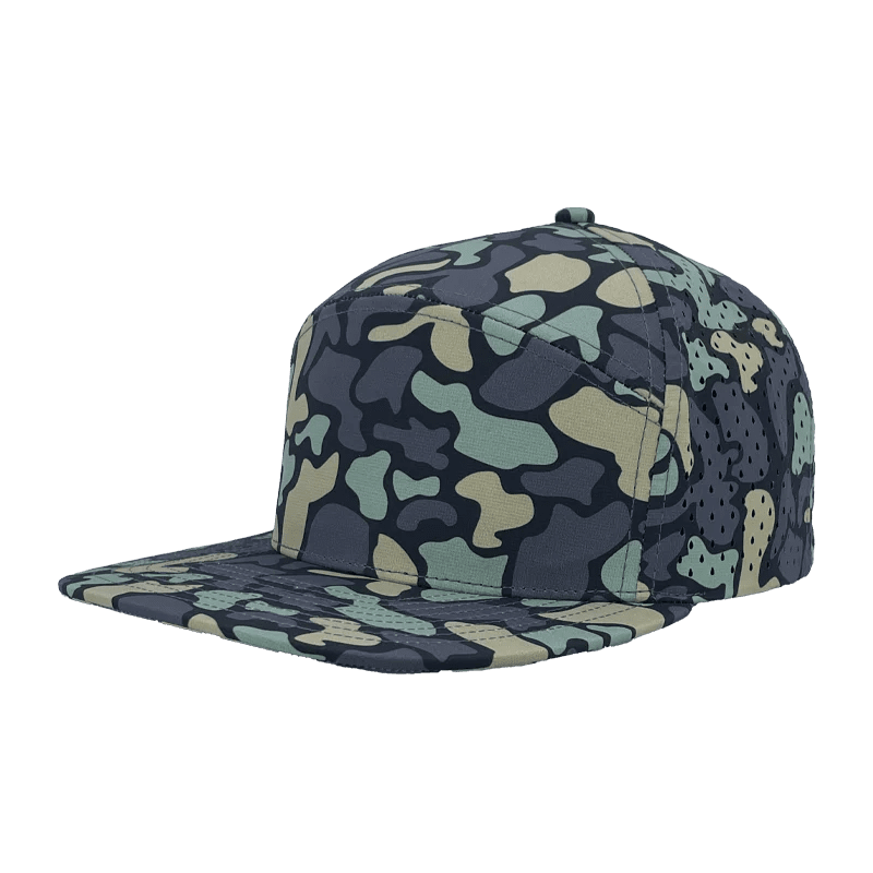 Zapped Headwear OSPREY 7 - Panel Snapback Hat | Wholesale Performance Caps Dino Camo Adjustable Hats