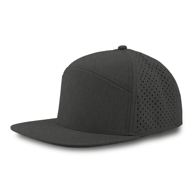 Zapped Headwear OSPREY 7 - Panel Snapback Hat | Wholesale Performance Caps Graphite Adjustable Hats