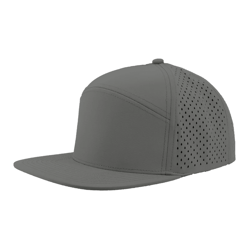 Zapped Headwear OSPREY 7 - Panel Snapback Hat | Wholesale Performance Caps Grey Adjustable Hats