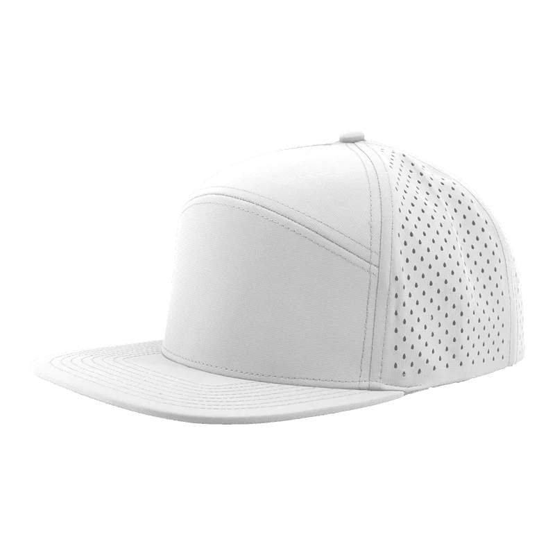 Zapped Headwear OSPREY 7 - Panel Snapback Hat | Wholesale Performance Caps Off White Adjustable Hats