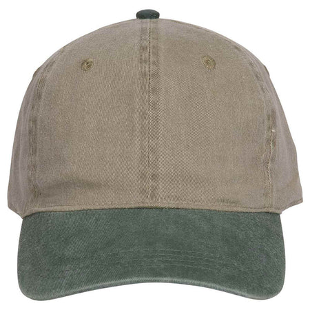 OTTO CAP "OTTO FLEX" 6 Panel Low Profile Dad Hat OTTO 10-271 Otto Cap 1732 - Dk.Grn/Kha S/M