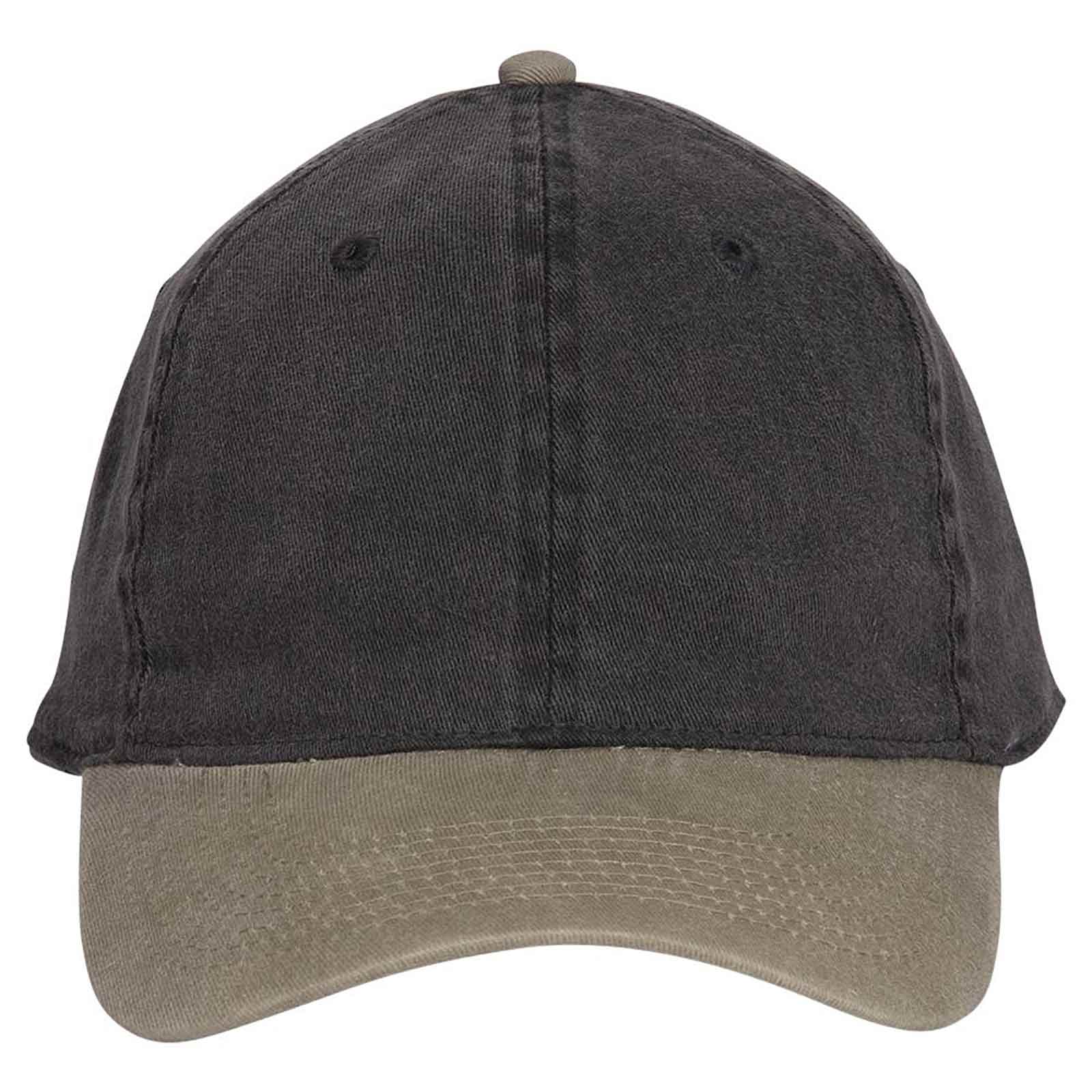 OTTO CAP "OTTO FLEX" 6 Panel Low Profile Dad Hat OTTO 10-271 Otto Cap 3203 - Kha/Blk L/XL