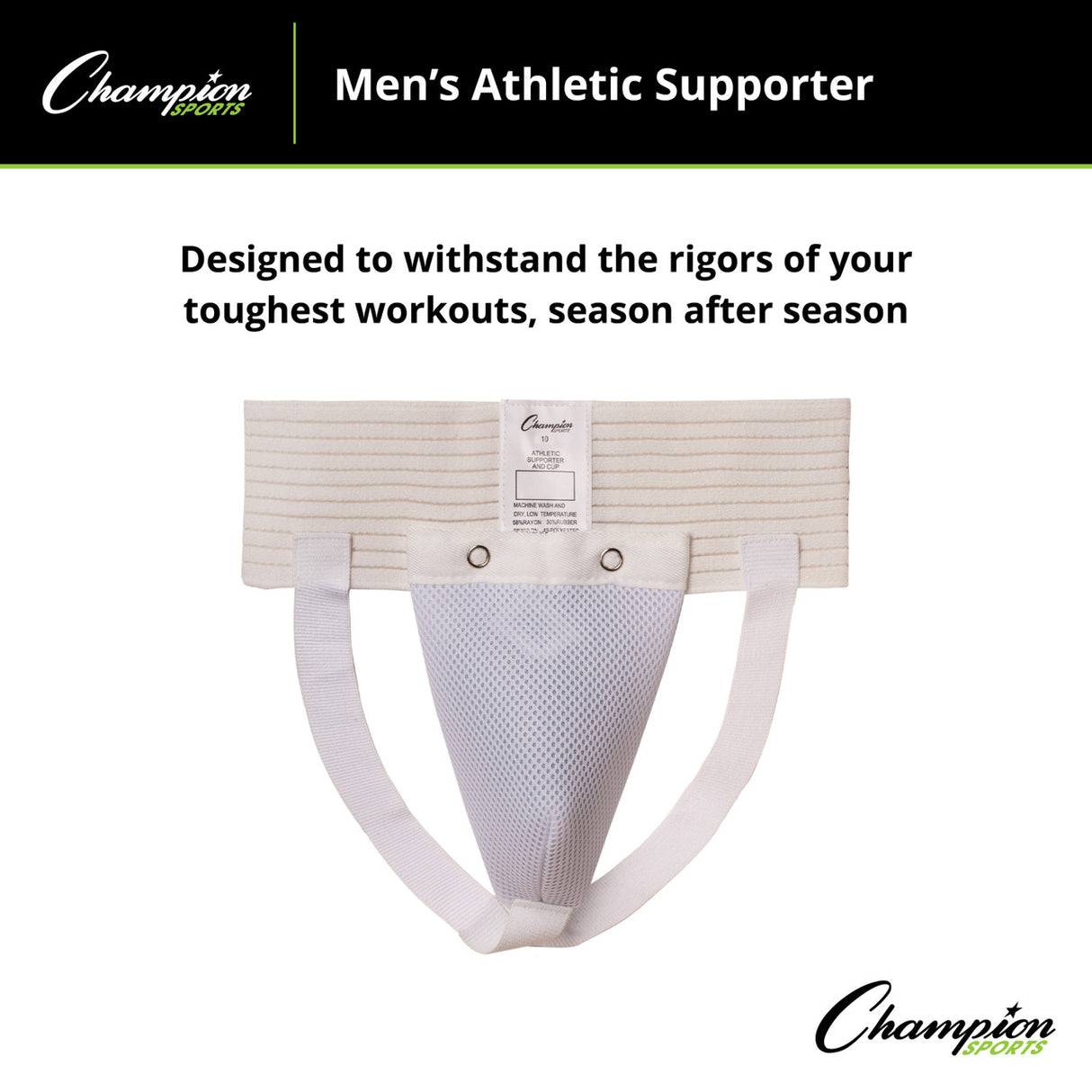 Champion Sports ATHLETIC SUPPORTER, MENS MEDIUM