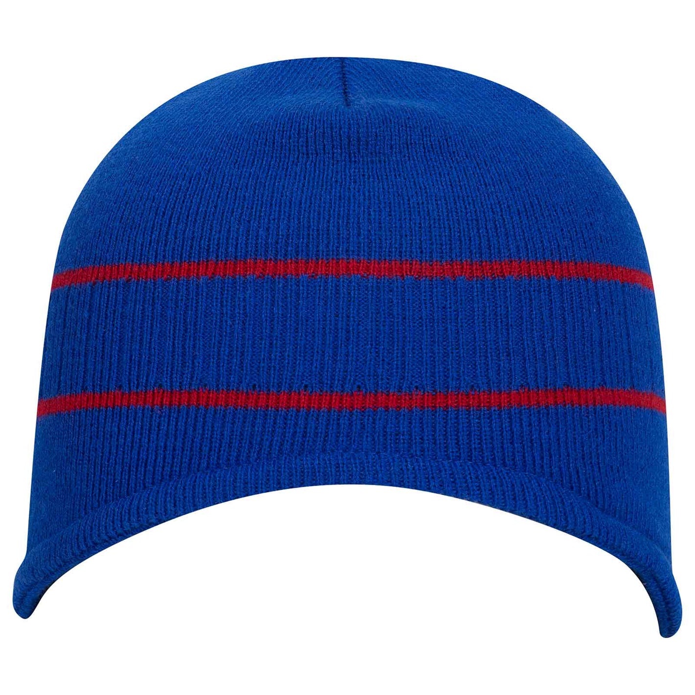 OTTO CAP Beanie with Stripes OTTO 100-630 Otto Cap 0102 - Royal/Red OSFM - Adult