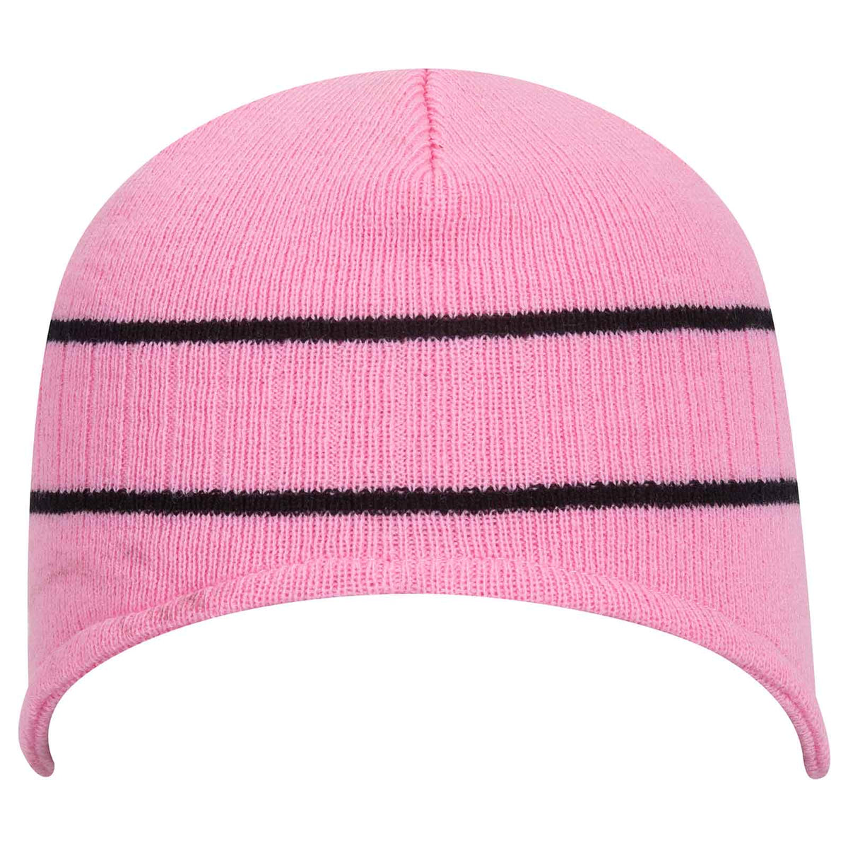 OTTO CAP Beanie with Stripes..-100-630 Otto Cap 1203 - S.Pnk/Blk OSFM - Adult