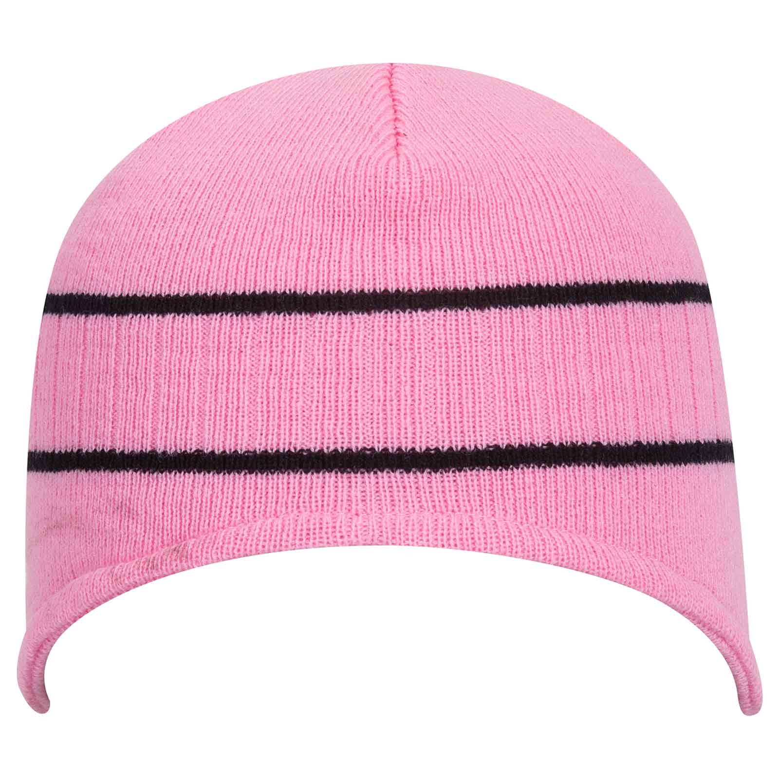 OTTO CAP Beanie with Stripes..-100-630 Otto Cap 1203 - S.Pnk/Blk OSFM - Adult