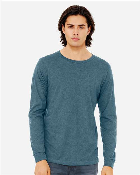BELLA + CANVAS Heather CVC Long Sleeve Tee - BELLA + CANVAS 3501CVC