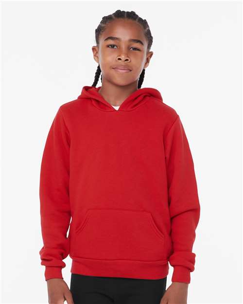 BELLA + CANVAS Youth Sponge Fleece Hoodie Sweatshirt - BELLA + CANVAS 3719Y