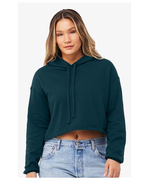 Bella + Canvas 7502 Women's Crop Fleece Hoodie Sweatshirt