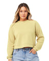 Bella + Canvas 7505 Women's Crop Raglan Fleece Crewneck Sweatshirt