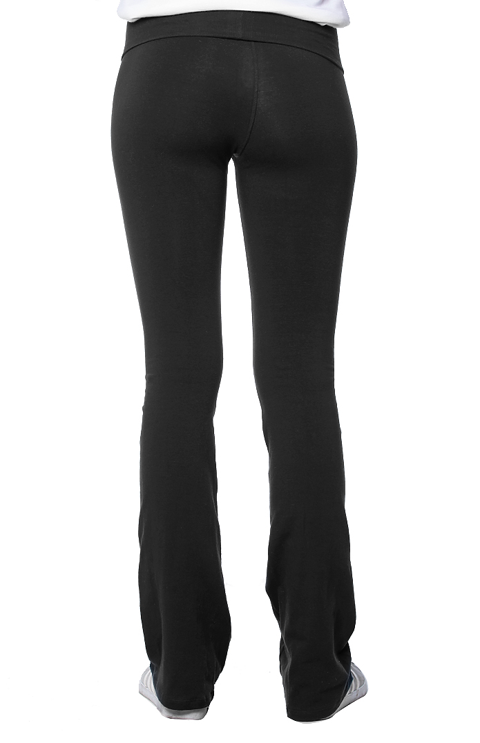 Royal Apparel 1004 Women's Cotton Spandex Yoga Pant - Black