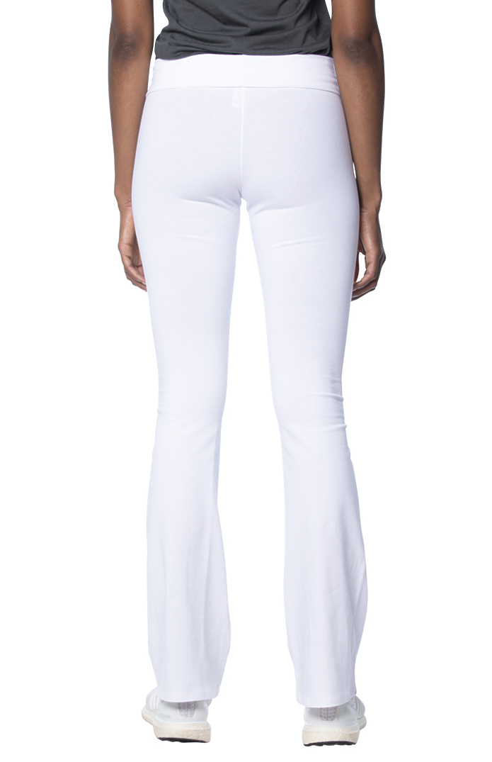 Royal Apparel 1004 Women's Cotton Spandex Yoga Pant - White