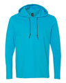 Gildan 987 Unisex Softstyle Lightweight Hooded Long Sleeve T-Shirt