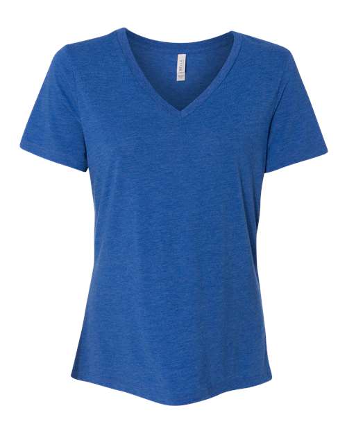 BELLA + CANVAS Women's Relaxed Triblend Short Sleeve V-Neck Tee - BELLA + CANVAS 6415 BELLA + CANVAS