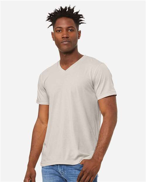 BELLA + CANVAS Unisex Heather CVC V-Neck Tee - BELLA + CANVAS 3005CVC