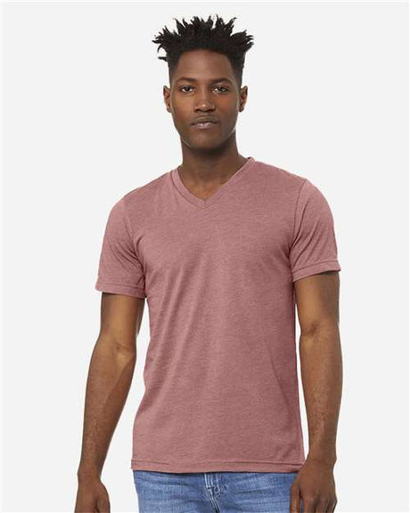 BELLA + CANVAS Unisex Heather CVC V-Neck Tee - BELLA + CANVAS 3005CVC