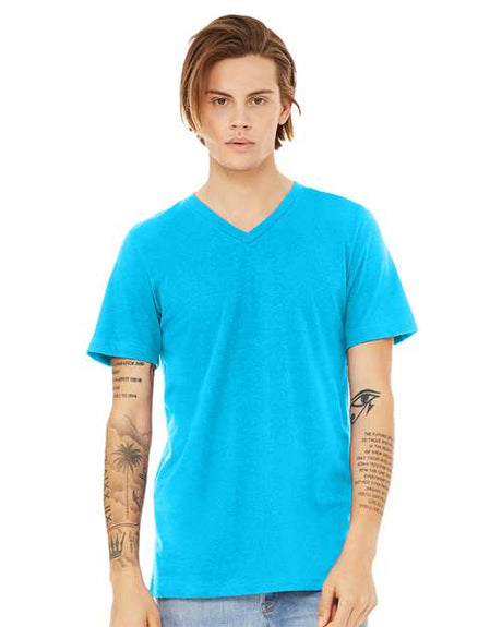 BELLA + CANVAS Unisex Heather CVC V-Neck Tee - BELLA + CANVAS 3005CVC