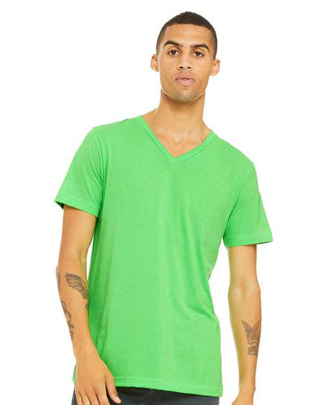 BELLA + CANVAS Unisex Heather CVC V-Neck Tee - BELLA + CANVAS 3005CVC
